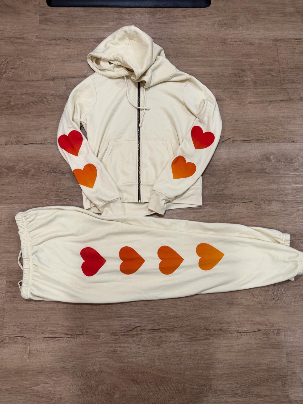 Aviator Nation Heart Fade 4 Sweatpant - Vintage White - Small — image 5 of 5